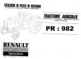 7701430982 - PR 982 Renault Tracteurs Agricoles (19XX) 7211/7213/7231/7241/7251/7252/7253/7255/7256/7261/7281/7282/7285/7288/7341/7345